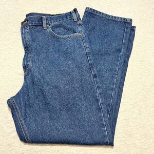 Carhartt Men 36x30 Blue Relaxed Fit Straight Work Jeans B160-DST ACT 40X32